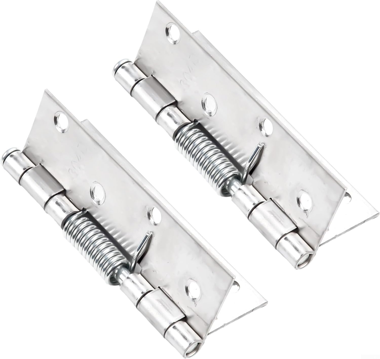 Spring Loaded Hinge | Heavy-Duty Automatic Self-Closing Hinge (100x60x1.35mm) 8 Screws | Durable Zinc Alloy for Sofa Arm Trays, Cabinets, Foldable Tables & DIY Furniture Hardware(2,Silver)-image-11