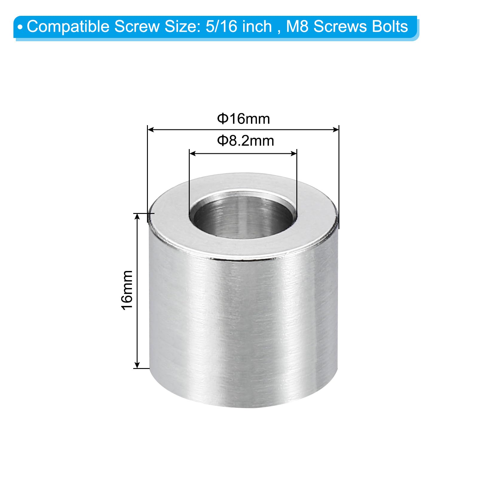 PATIKIL M8 Stainless Steel Spacers - Image 2