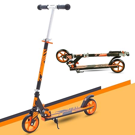 GoodLuck Baybee Runner Skate Scooter for Kids /Baby Runner Scooter with Adjustable Height, Foldable PU Wheels and Weight Capacity 60 kgs for Babies