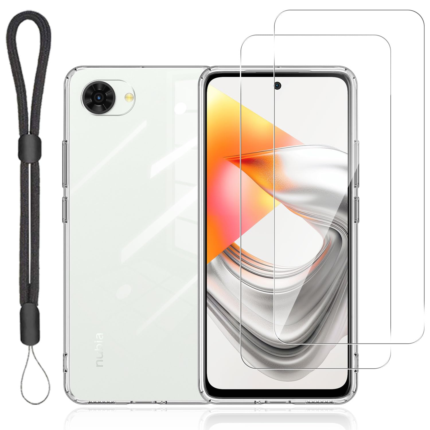 Amazon.co.jp: JIAYJP for nubia S2R ケース +フィルム透明バック