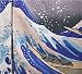 LIGICKY Cortina japonesa Noren para puerta Ukiyoe Hokusai The Great Wave off...