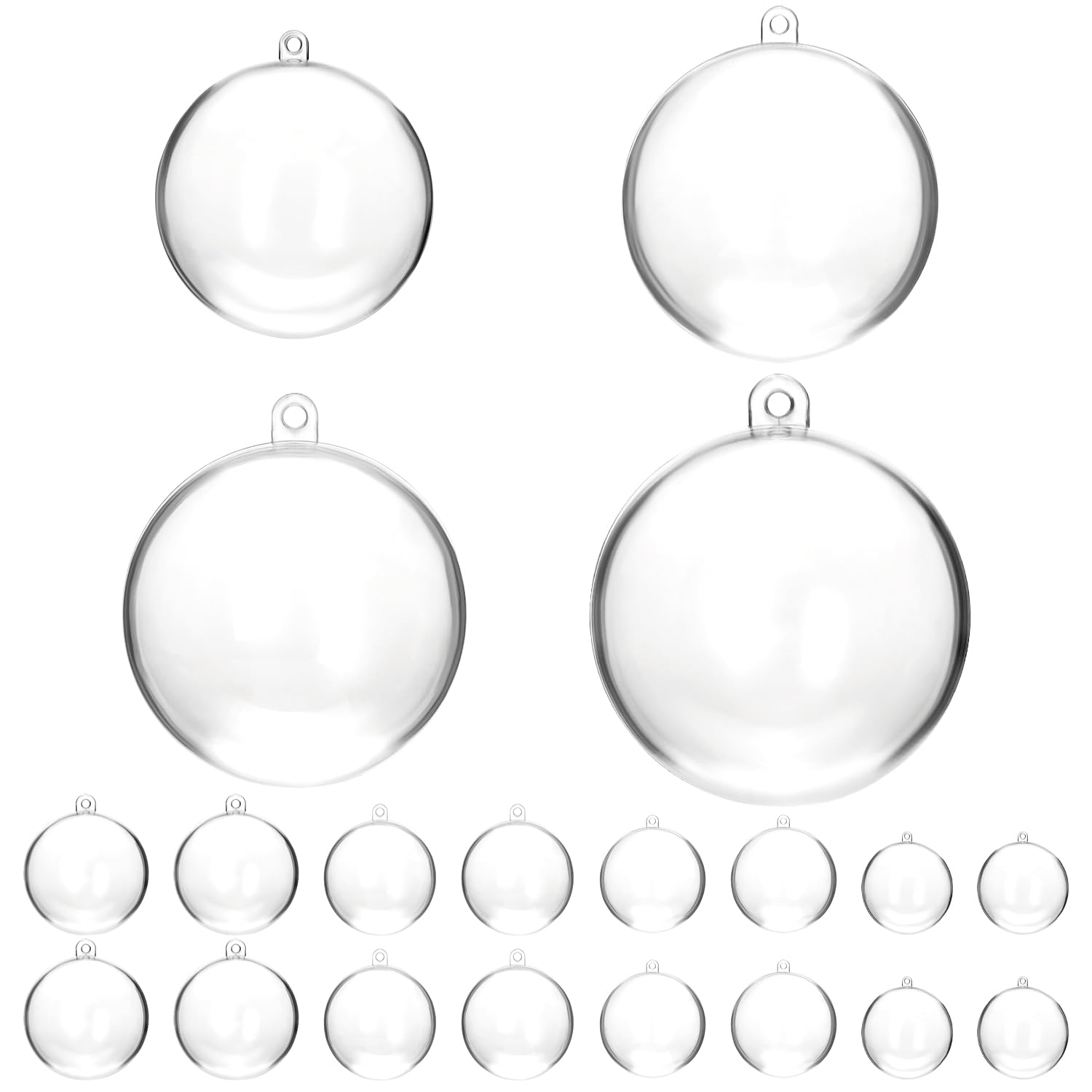 QWORK® Boules en Plastique Transparentes