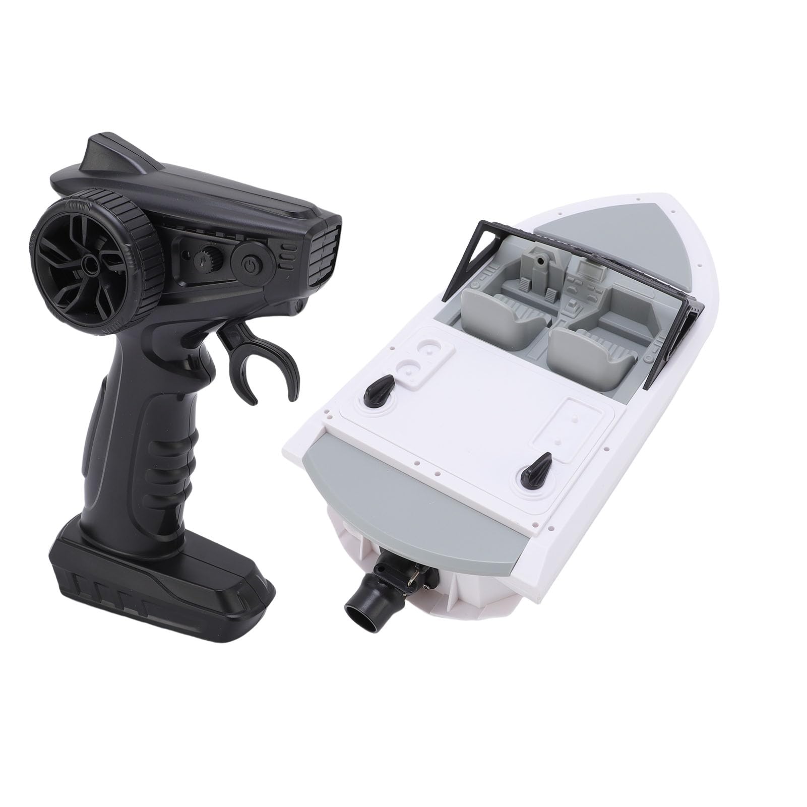RiToEasysports Ferngesteuertes Boot, 2,4 GHz Schnelles, Bürstenloses Motor-RC-Rennboot mit Versiegeltem, Regensicherem Design und Warnung bei Niedrigem Batteriestand, für Erwachsene, (3 Batterie)