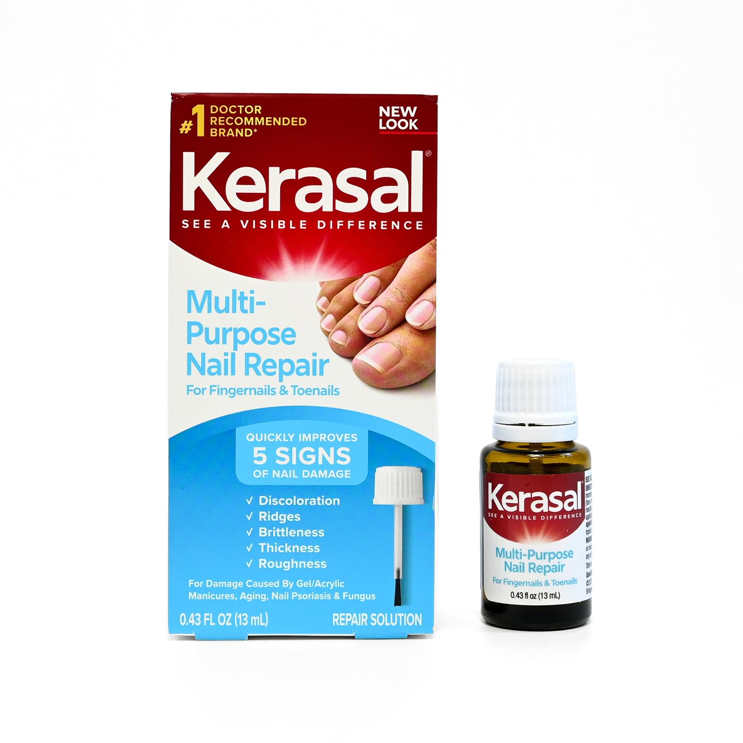 Photo 1 of Kerasal Multi-Purpose Nail Repair, Restore Nail Appearance, Brush, 0.43oz