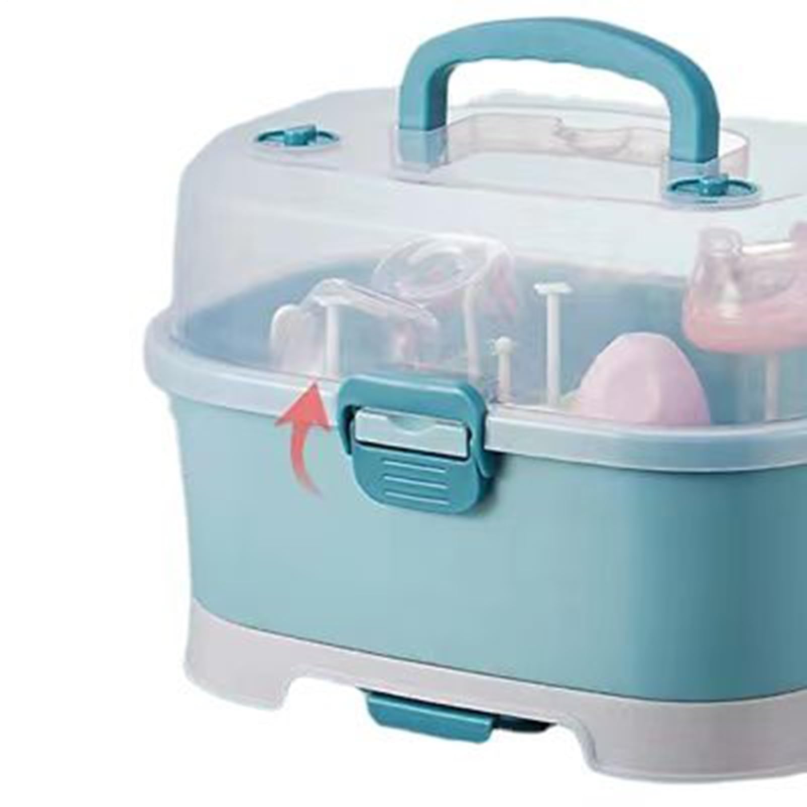 Générique Organisateur De Rangement Pour Biberons | Grand Porte-Biberons Portable Séchoir Avec Un Couvercle | Support Amovible Pour Évier Lave-Vaisselle Réfrigérateur Enfant