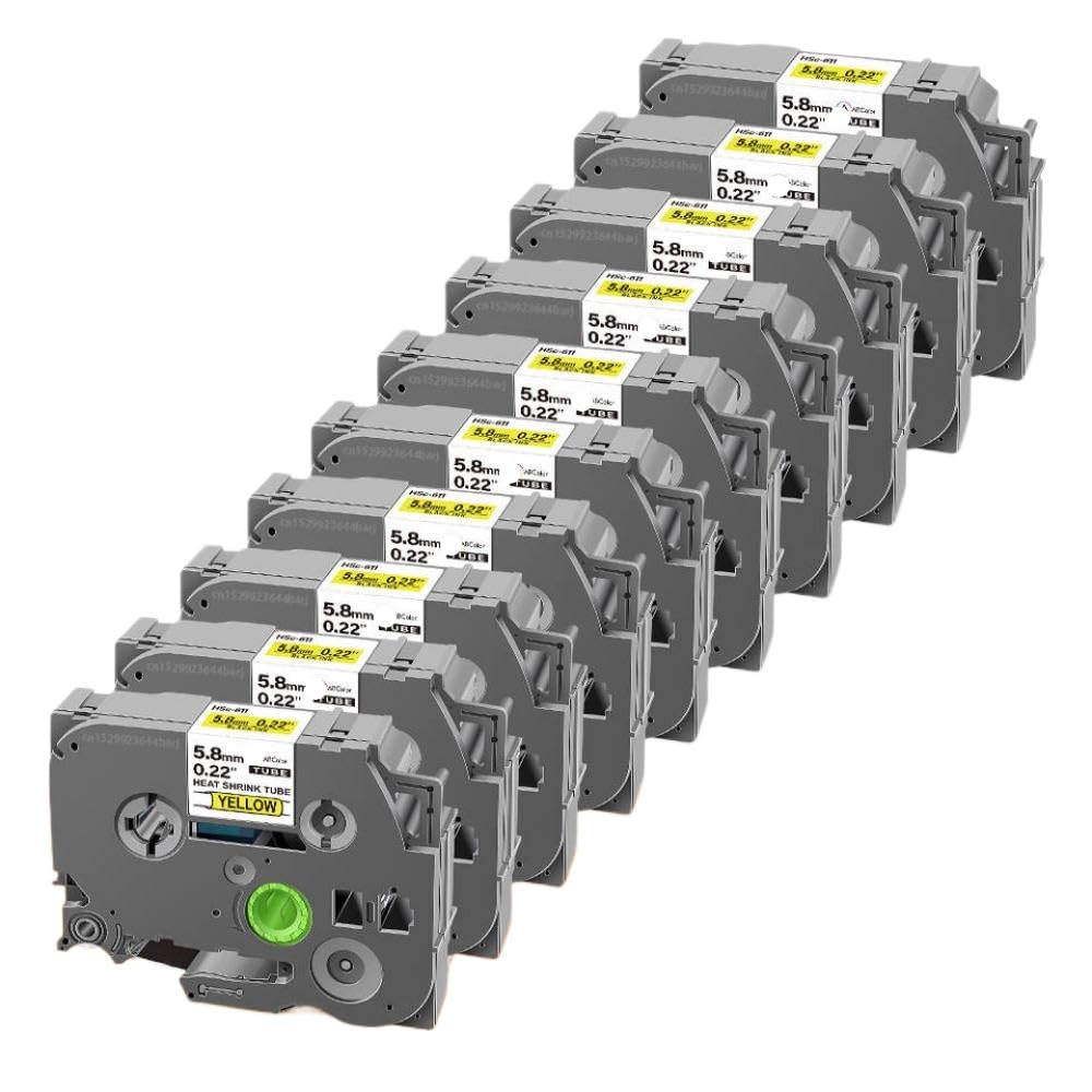 10pk Etichette del tubo di restringimento del calore compatibili con HSE211 HSE221 HSE231 per la stampante 'etichetta(Hse611)