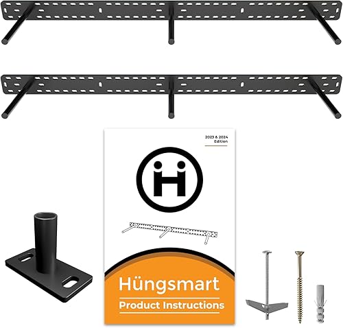 Miniatura 80 de Soporte de estante flotante resistente de 4 x 22 pulgadas - Soporte de estantes de pared largos, accesorios de estante flotante ocultos, soportes