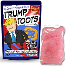 Trump Toots Cotton Candy - Pink Novelty Candy for Teens, Men, Women - Stocking Stuffer, Political Gag, Gluten-Free, Made in America