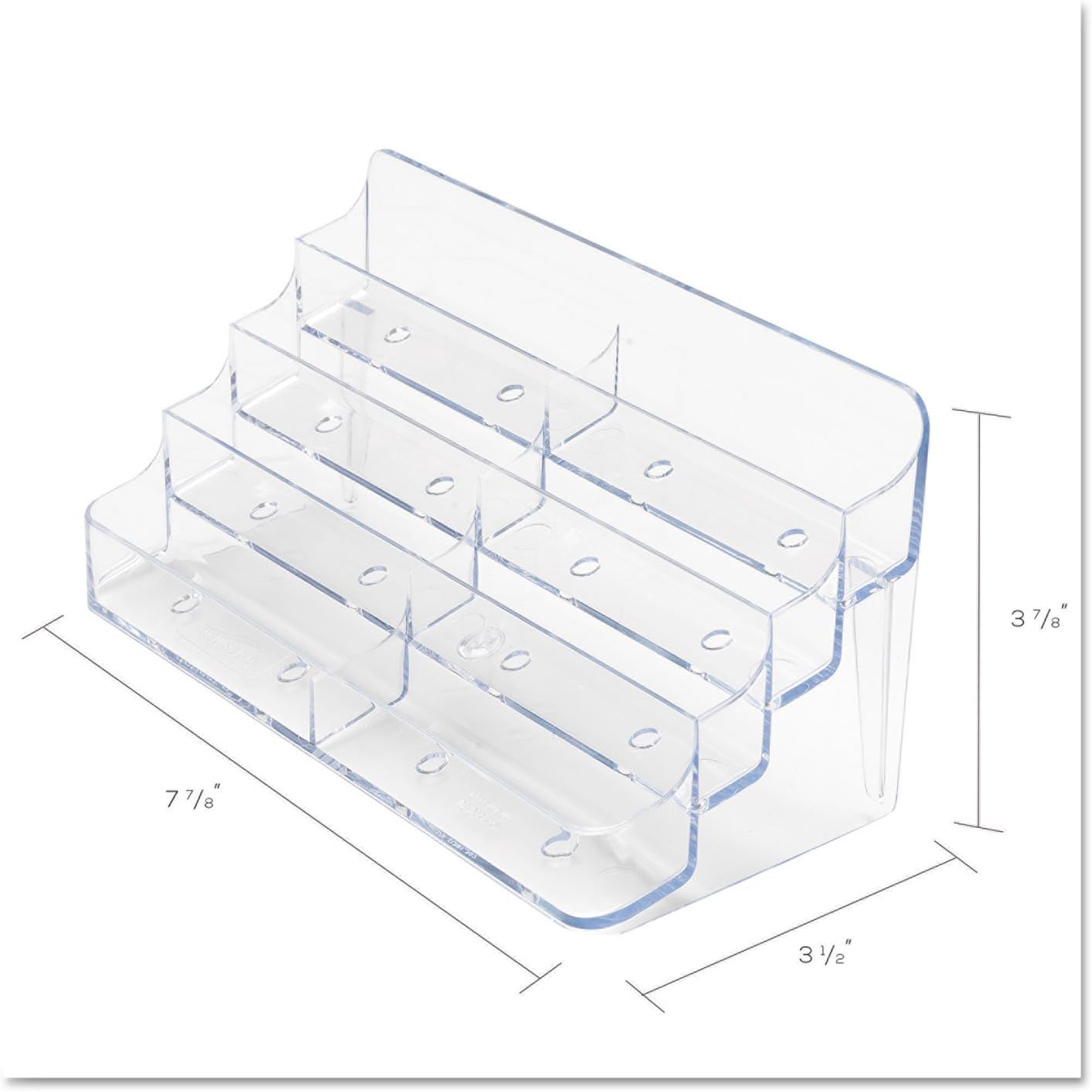 Deflecto 70801 Desktop Business Card Holder,8 Pockets,8-Inch x3-5/8-Inch x3-7/8-Inch,CL