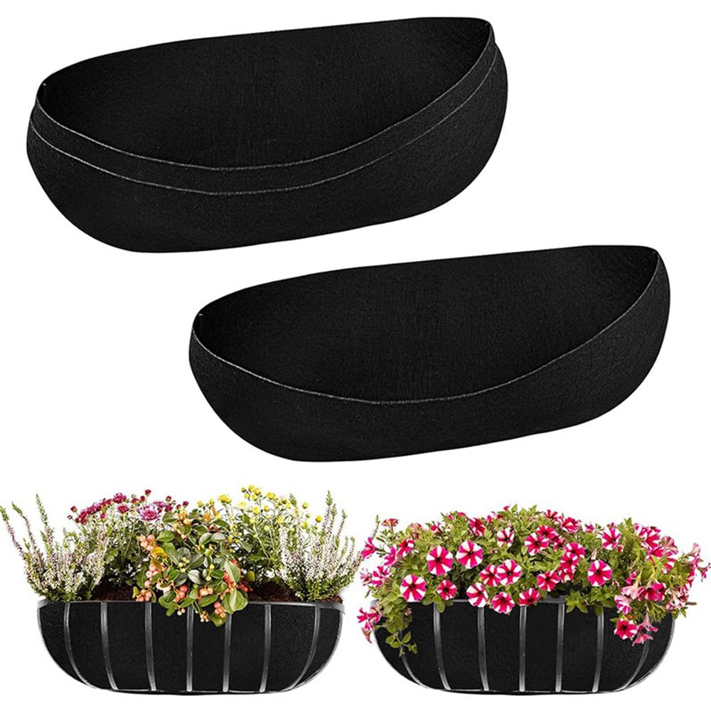 Doublure feutre noir pour panier suspendu 61 cm : optimisez l'hydratation de vos plantes