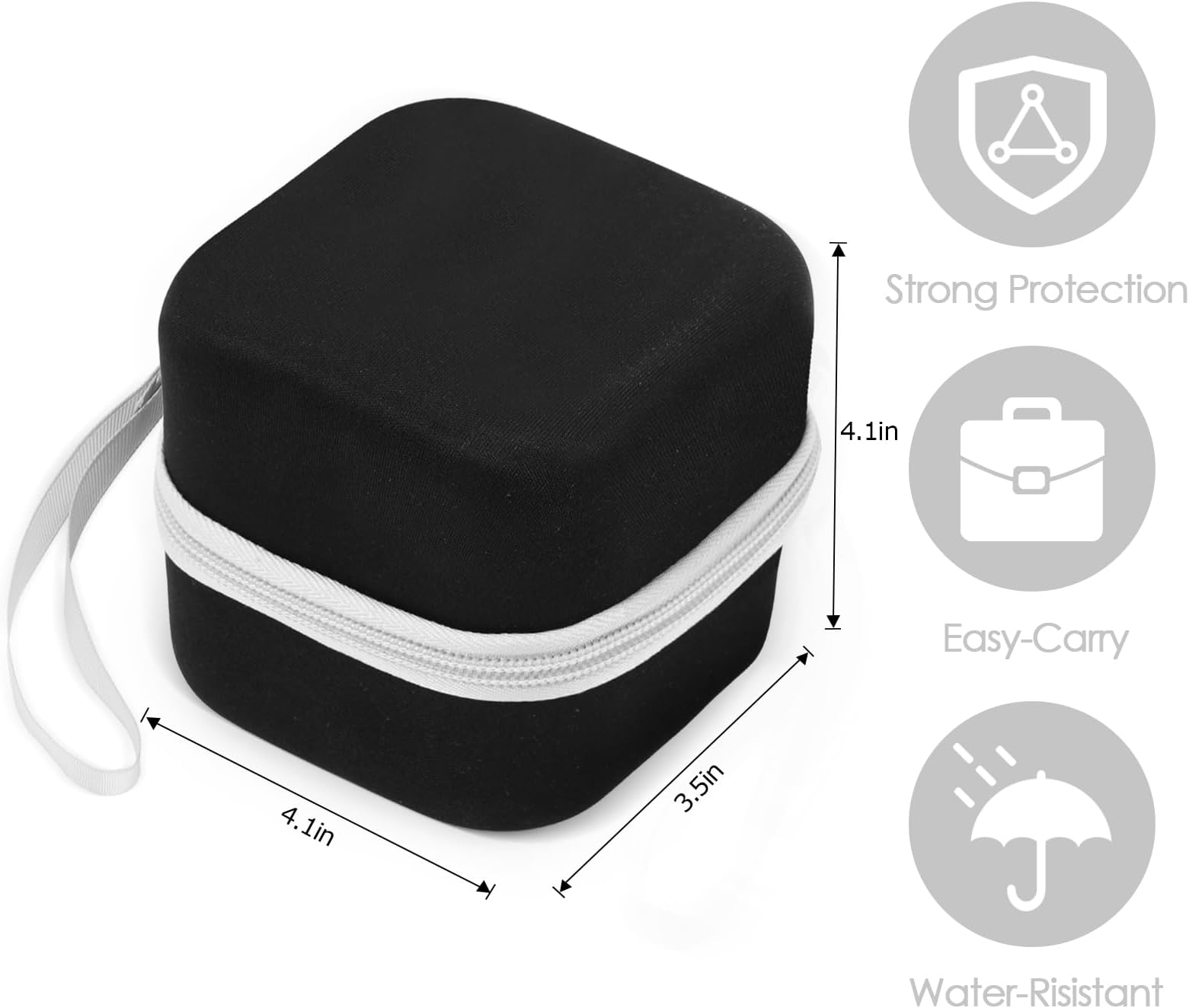 Roseliya Case Compatible with Anker 3-in-1 Cube MagSafe Charger 15W Max Fast Charging Stand, Power Station Storage Holder for USB-C Cable (Box Only) Black