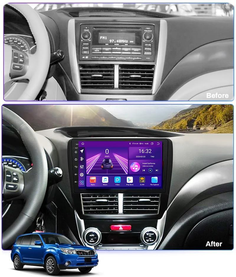 Car stereo Android 11 para Subaru Impreza 2007-2011 con cámara trasera IPS 2