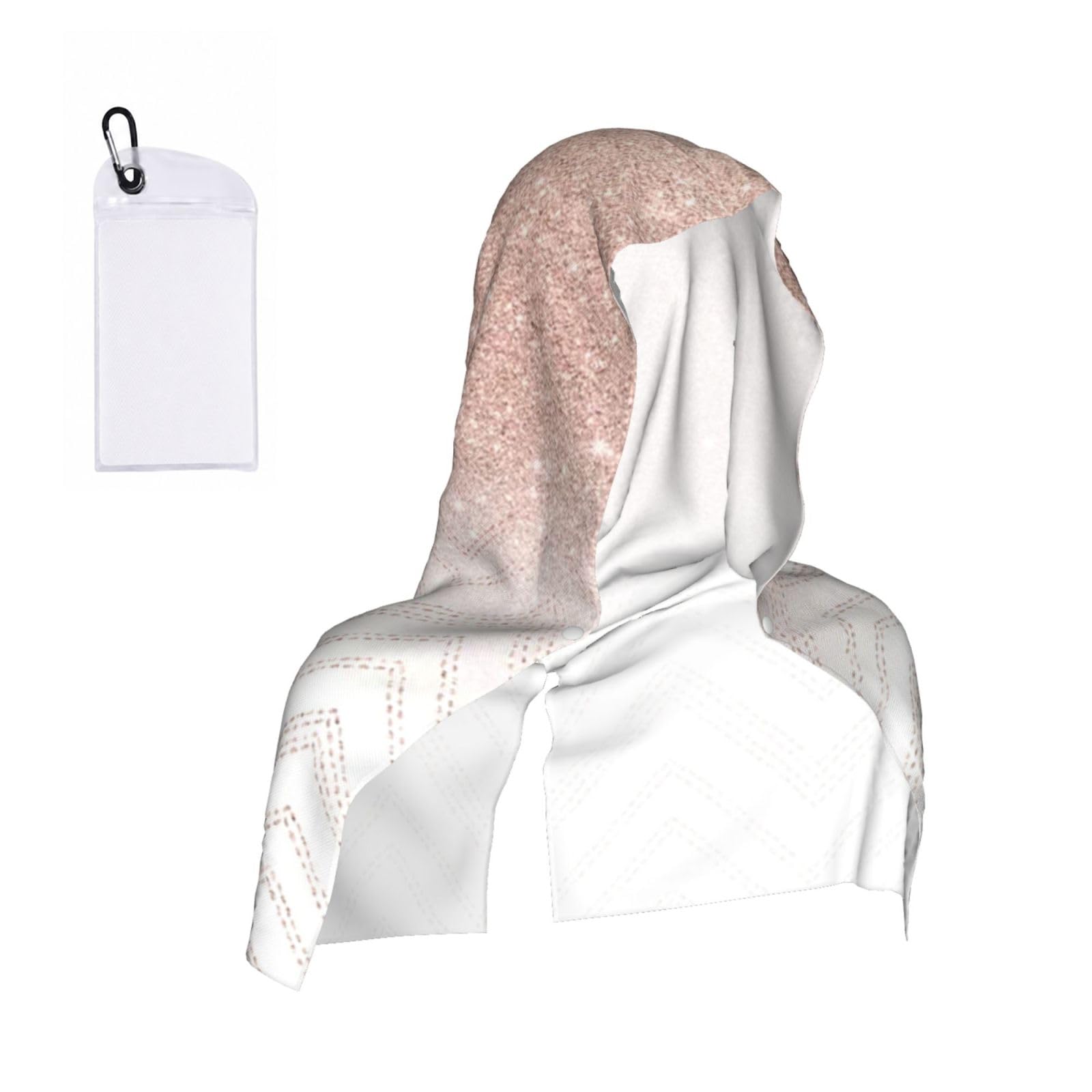 EZDLOWVBA Glittery Pretty Pattern Print 2 Pack Cooling Hoodie Towels,Sports Headscarf, Neck Wrap Scarf,Breathable Cooling Towel For Neck And Face, Travel, Swimming, Training