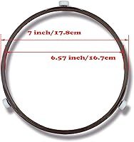 Vista 2 de Anillo giratorio de microondas de 7 pulgadas, anillo de rodillo de microondas, soporte para bandeja de placa de vidrio, anillo interior de repuesto