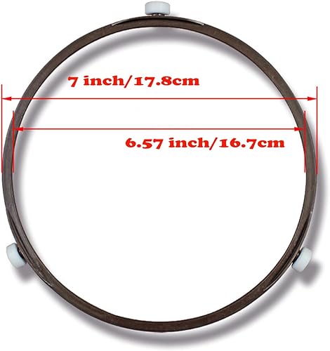 Miniatura 2 de Anillo giratorio de microondas de 7 pulgadas, anillo de rodillo de microondas, soporte para bandeja de placa de vidrio, anillo interior de repuesto,