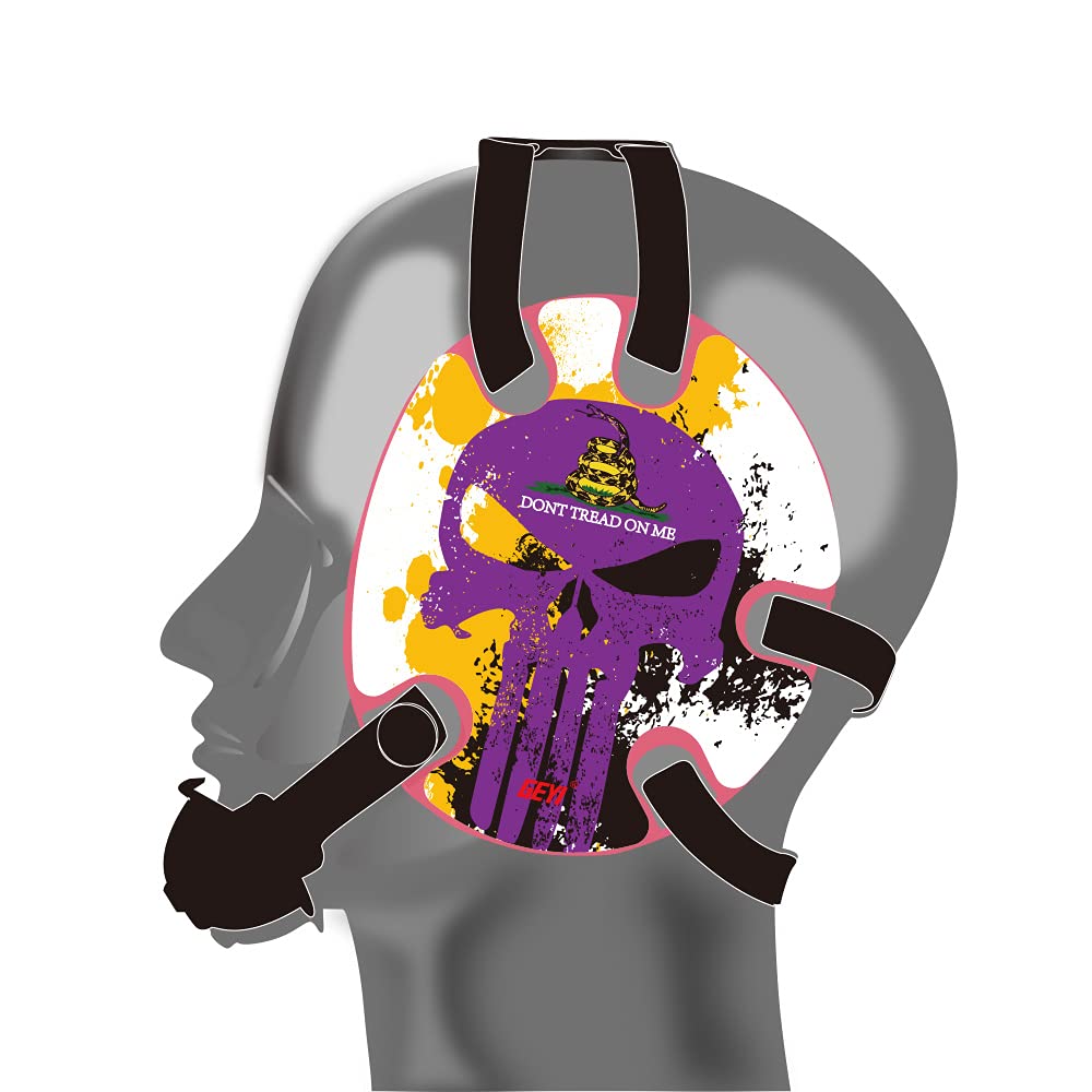 Wrestling Headgear with Do not Tread On Me Stickers Purple (Pink)