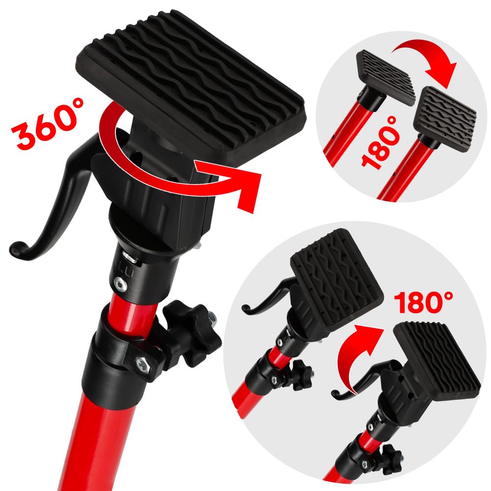 Oxeo Etai de Soutien télescopique à Pompe X2 - Hauteur 115 à 290cm - Charge Max 40kg – renforcé gâchette Aluminium Tube Acier
