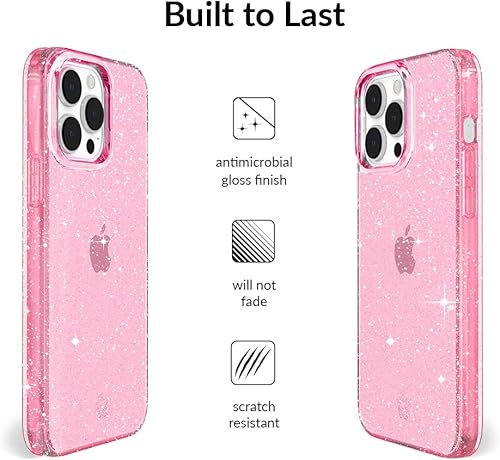 Miniatura 49 de VELVET CAVIAR Funda para iPhone 14 Pro, probada en caídas de 10 pies, purpurina transparente Bratz Bratz Pack Glitter,Blonde Tortoise,Sueños de