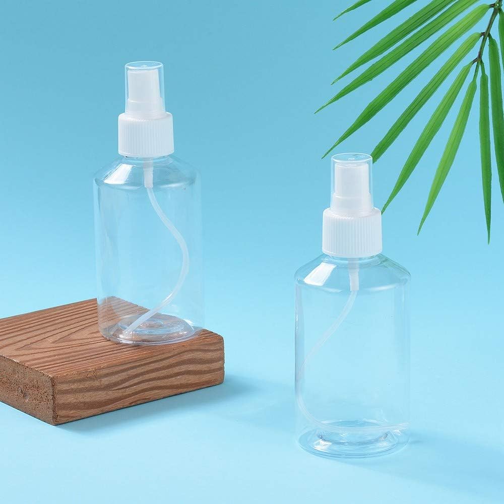 Pandahall 15Pcs Fine Mist Spray Bottles Empty Plastic Reusable Bottles with Pumps Clear 150ml/5oz for Essential Oils, Face Spray, Hair Spray, Travel