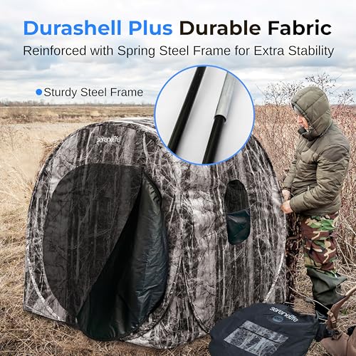 SereneLife Acier à Ressort – Store au Sol de Chasse Pliable Unisexe
