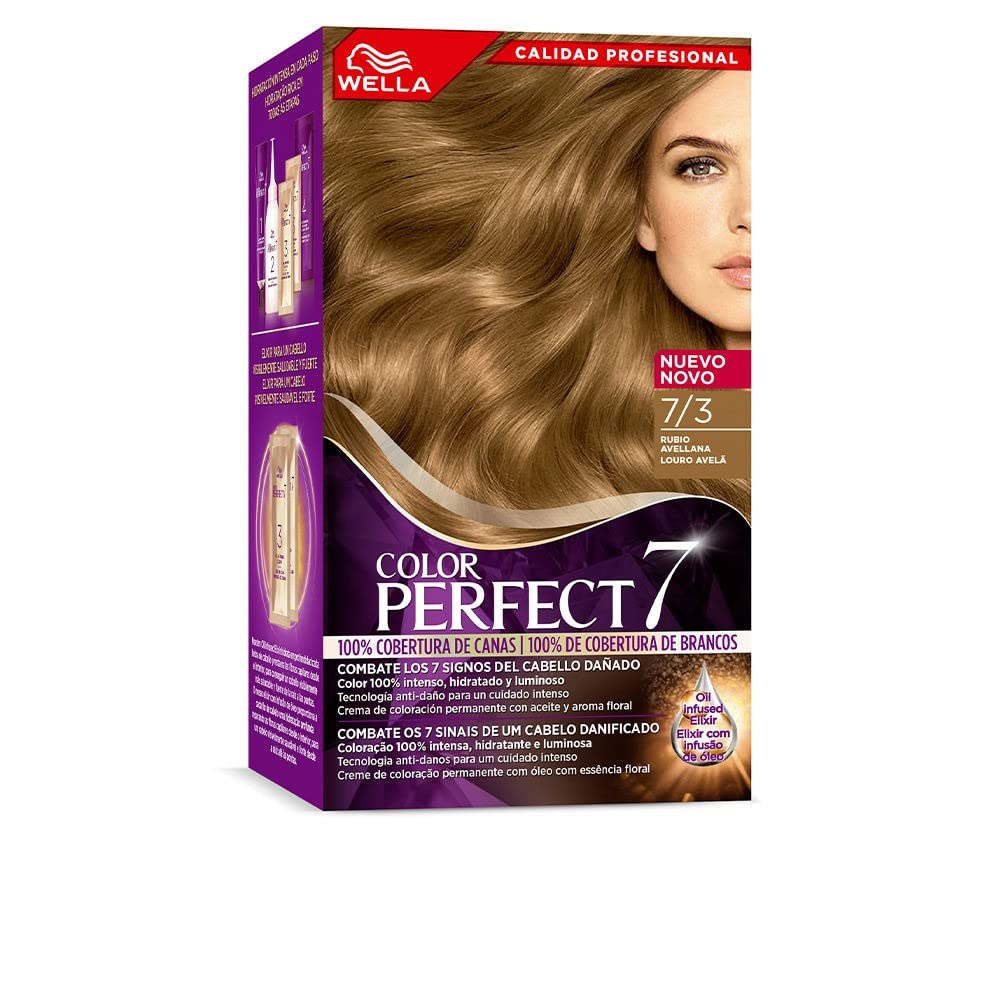 Wella Color Perfect Permanent Hair Color Dye for Hydrated and Luminous Hair - Hazelnut Blonde Tone