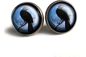 Enticing Raven Stud Earrings: A Bewitching Adornment for Women