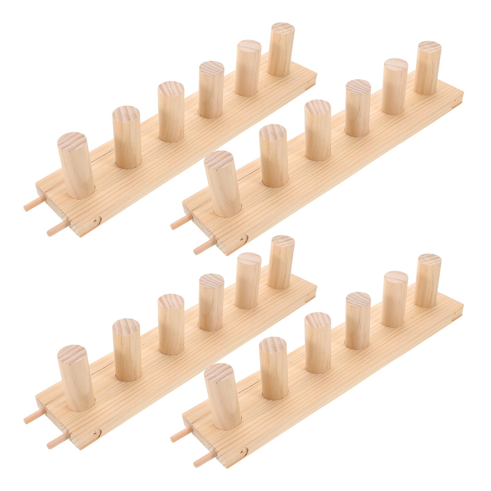 Métier à Tisser en Bois Modulable 4 Segments 33 X 7,1 X 7,1 Cm pour Couvertures en Laine Épaisse, Outil de Tricotage Manuel, Fournitures Artisanales pour Tissage et Confection