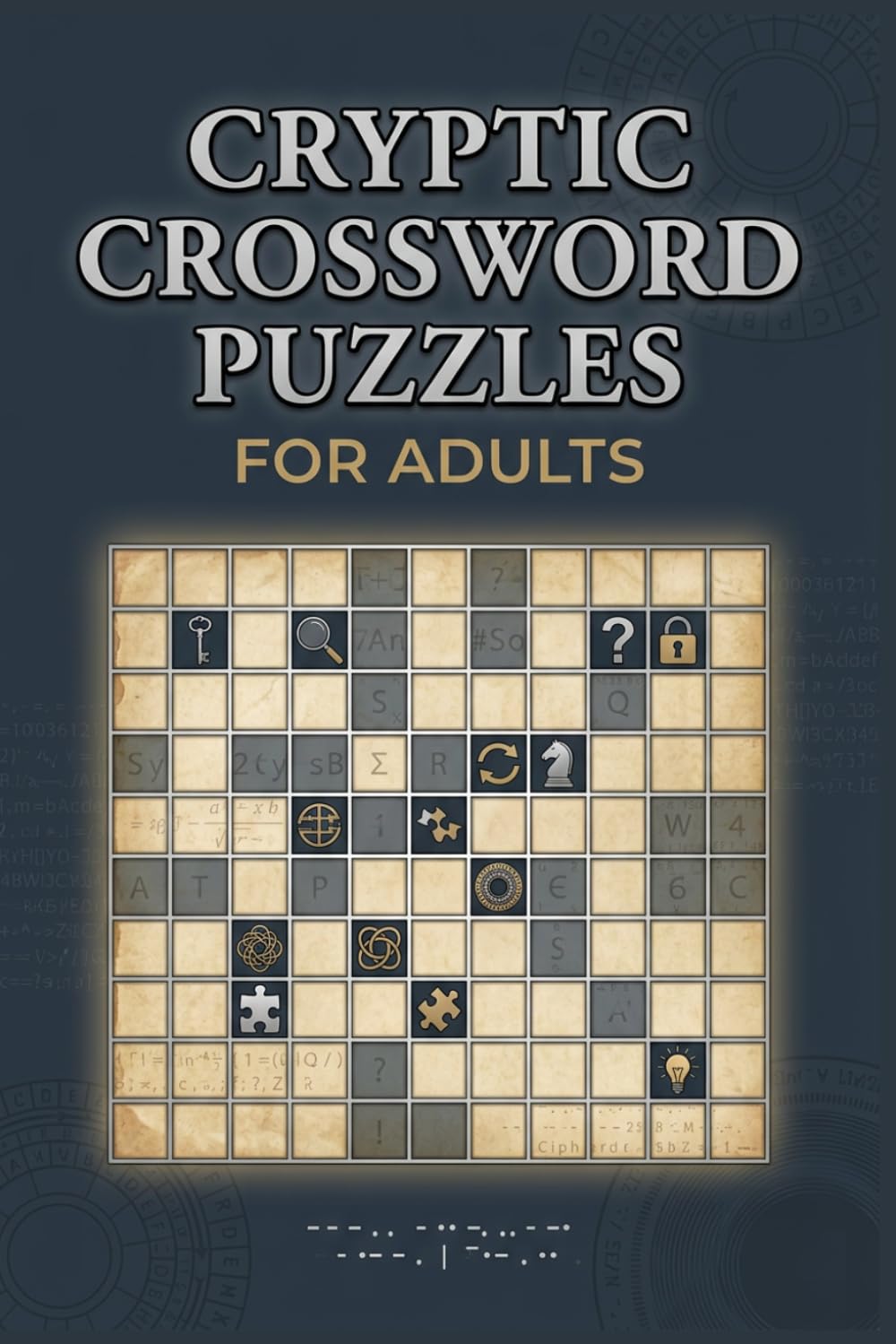 Cryptic Crossword Puzzles for Adults: 60 Challenging British Style Cryptic Crosswords with Clever Wordplay and Full Solutions