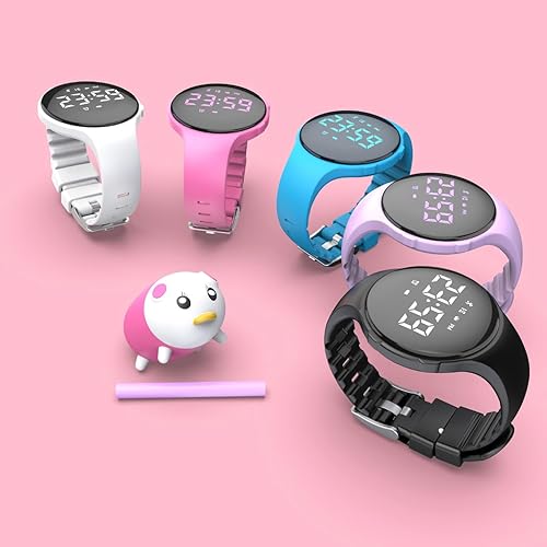 Fitness Watch (No Need App) Pedometer Watch for Calories, Distance, Step Counter for Walking Mens Womens Digital Watch Waterproof Sports Watch Fitness Tracker Without Smartphone, black(purple)