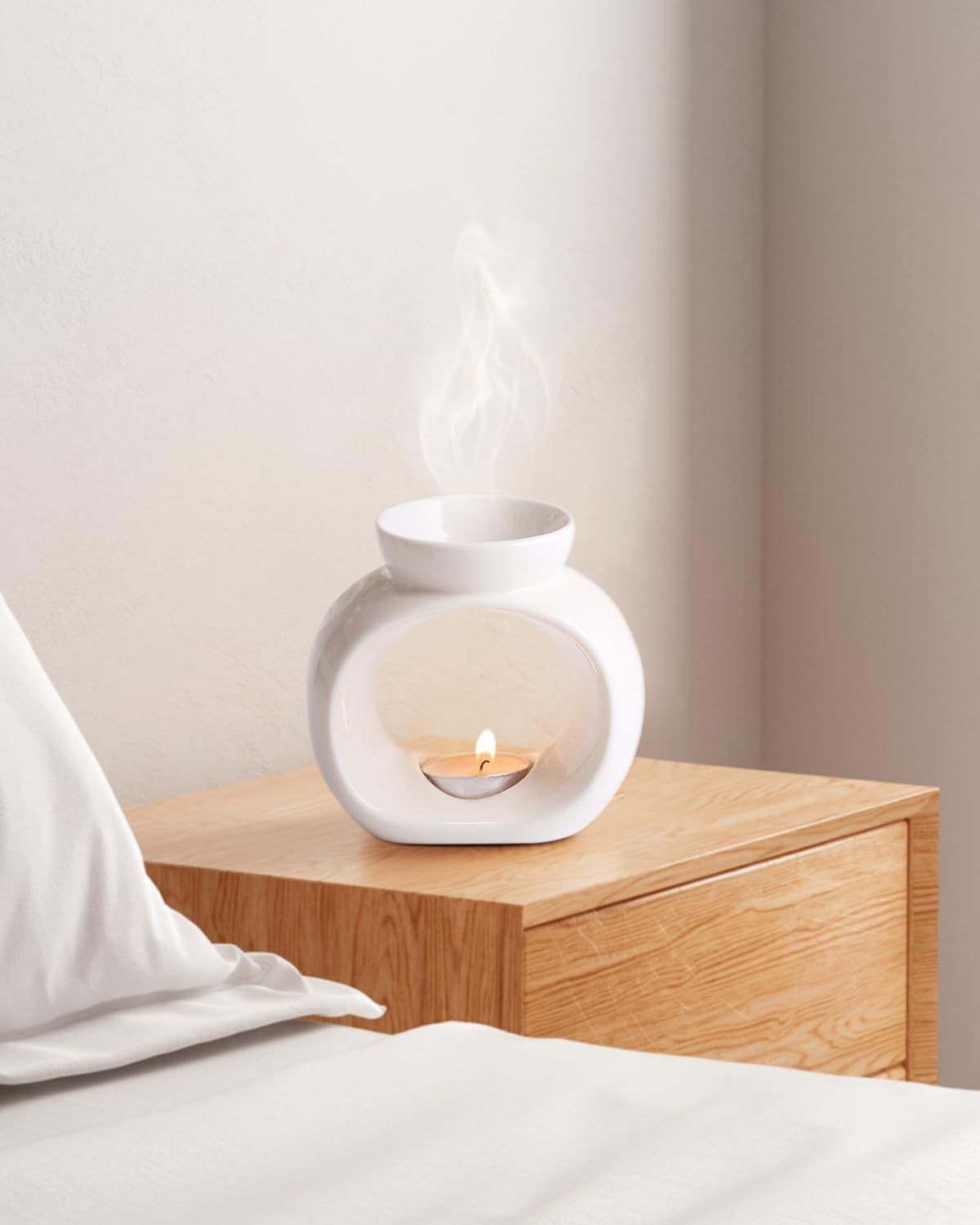 Quemadores de Aceites Esenciales y Velas, Para Ceras Aromáticas, Esencias, Crema Catalana y Azúcar, La Chimenea Quemador de Cera y el Cauldron Colgante para una Experiencia Aromática Única