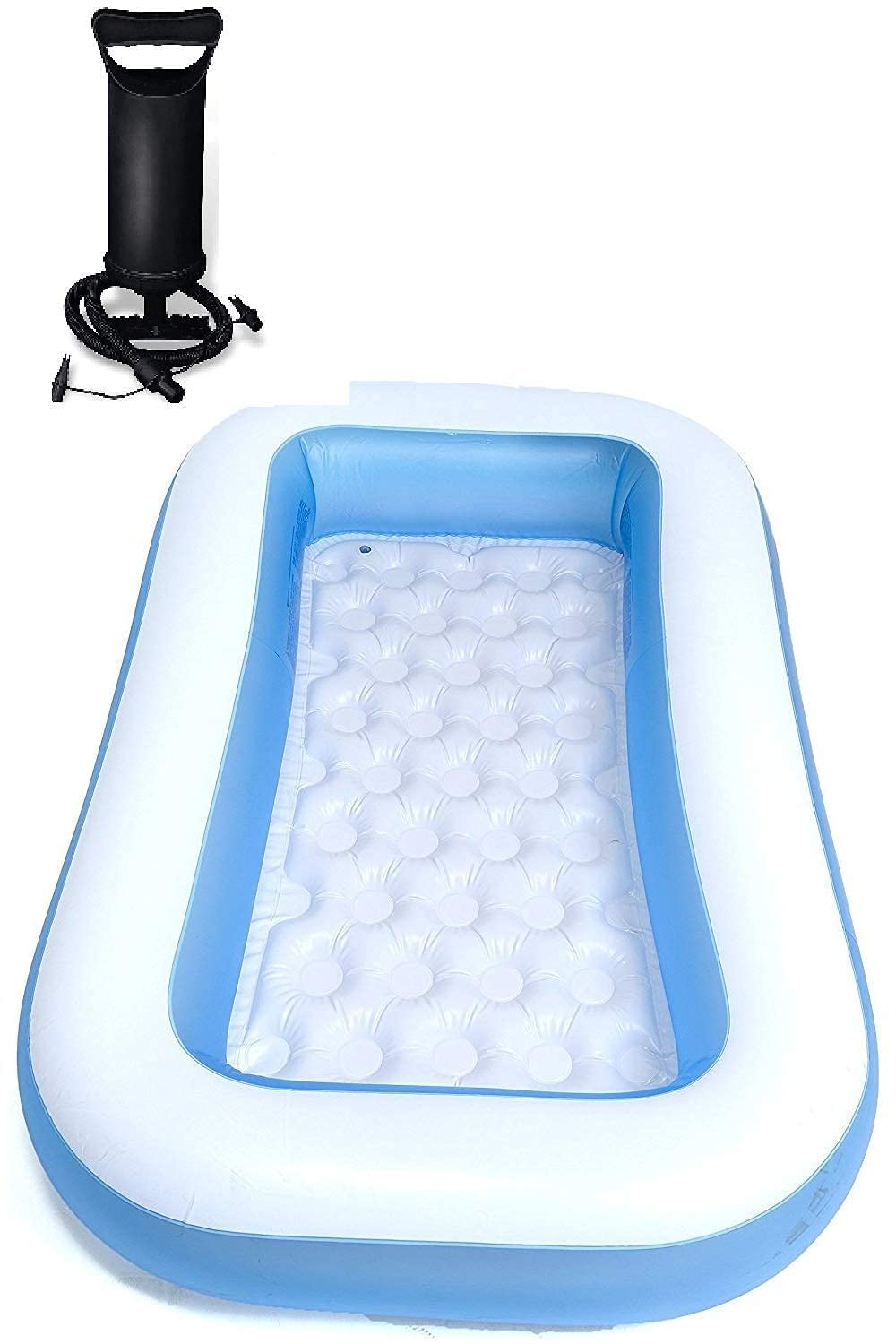 KINGZOMY® Bath tub for Baby Inflatable Rectangular Pool with Air Pump Inflatable Rectangular Pool, with Air Pump - Multi Color -6 Feet (B0CFFQ6MDJ) Amazon Price History, Amazon Price Tracker