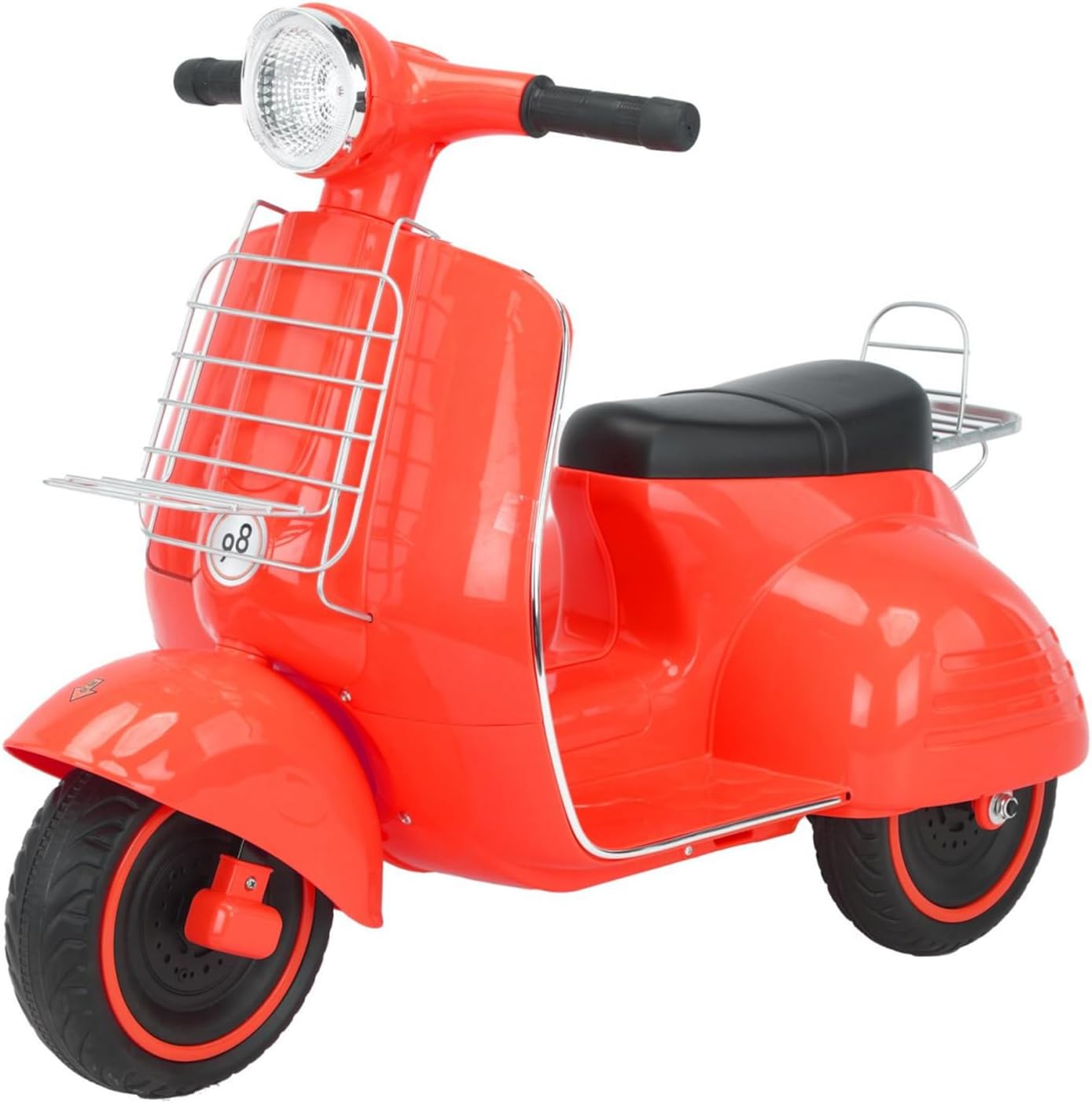 Mestari Kids Ride on Motorcycle 3 Wheels Stable Bike Electric Tricycle Slow Start Forward/Reverse LED MP3 Horn Music Foot Drive Aged 3+ RED
