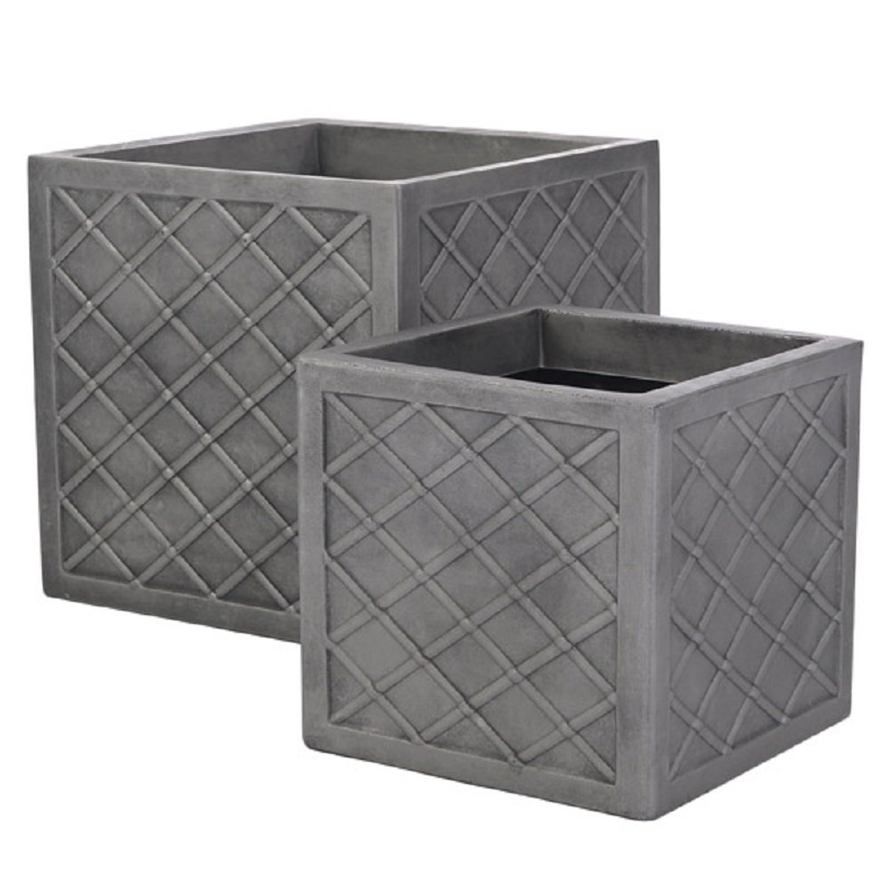 Sankey Large Lazio Square Plastic Planter(W)39.5Cm