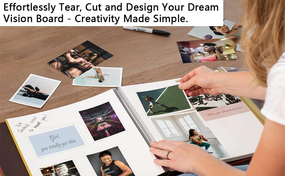 Vision Board Book for Black Women - 1500+ Vision Board Supplies, 168 Pages Inspirational Pictures & Quotes for Vision Board Kit&Clip Art, Dream Board and Collage Book for Goal Setting - Image 4