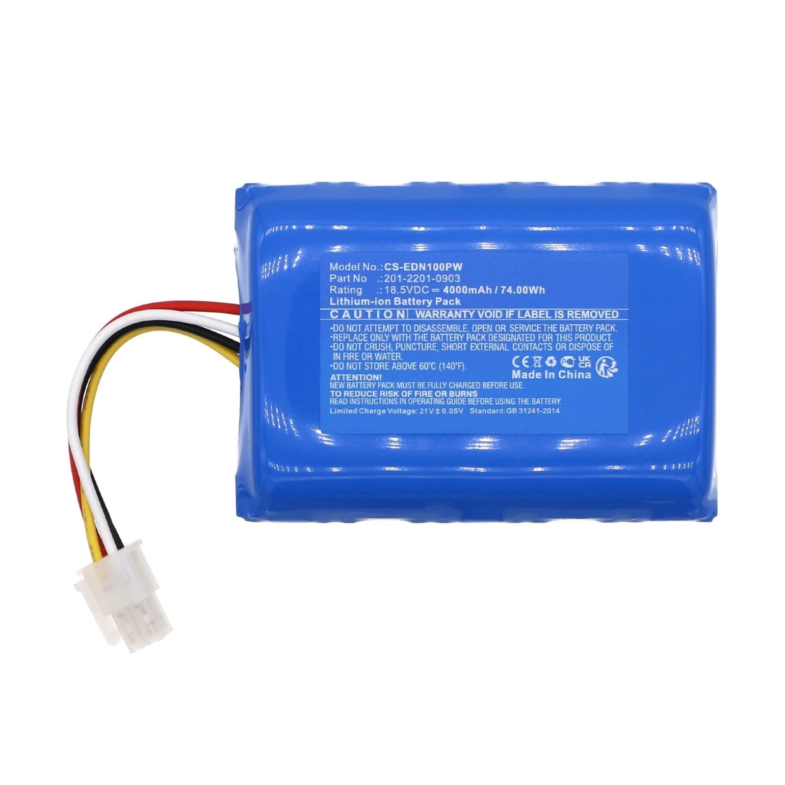 Batería de Repuesto, Compatible con Ecovacs GOATG1, G1800, G1 1600, GX-600 201-2201-0903, S21-Li-185-5800, S26-LI-180-4000, 4000m