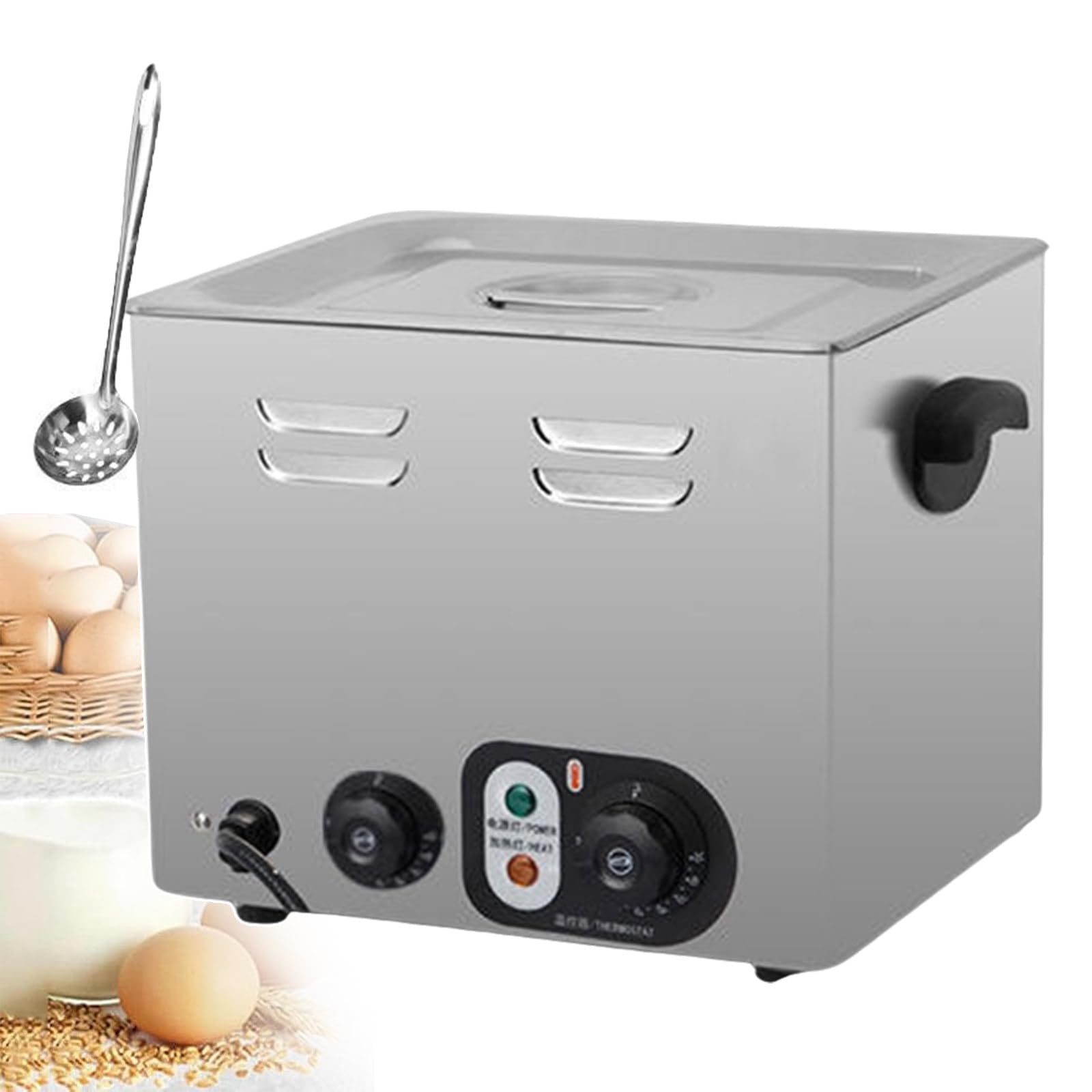 Máquina para Hervir Huevos Comercial De Gran Capacidad De 60 Piezas | Hervidor De Huevos Eléctrico De Cocina con Temporizador Y Termostato De 30 A 110 °C | Dispositivo Automático
