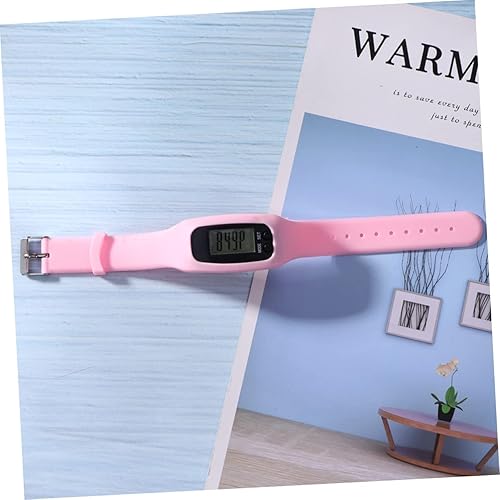 Miniatura 9 de BESPORTBLE 1 unid reloj de ritmo cardíaco fitness podómetro reloj contador de pasos pulseras de silicona pulsera de silicona azul moda conjunto