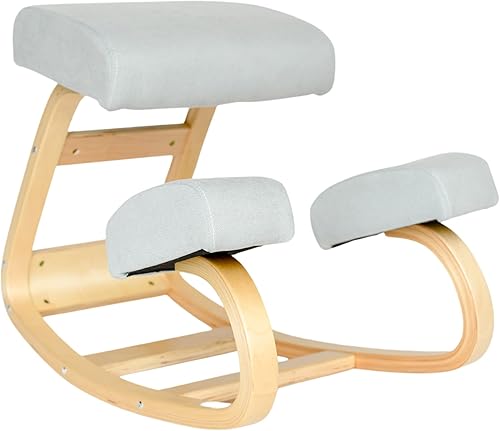 Miniatura 16 de Sleekform Silla de rodillas Austin - Taburete ergonómico de escritorio para computadora para oficina en casa para sentarse activamente
