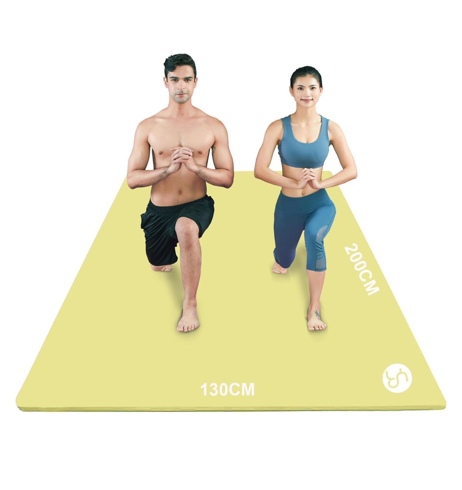 Tappetino Palestra Grande 200x130cm Spesso 15mm/10mm NBR Tappetino Yoga Mat Antiscivolo Tappetino Fitness Pilates Ginnastica Esercizi Addominali