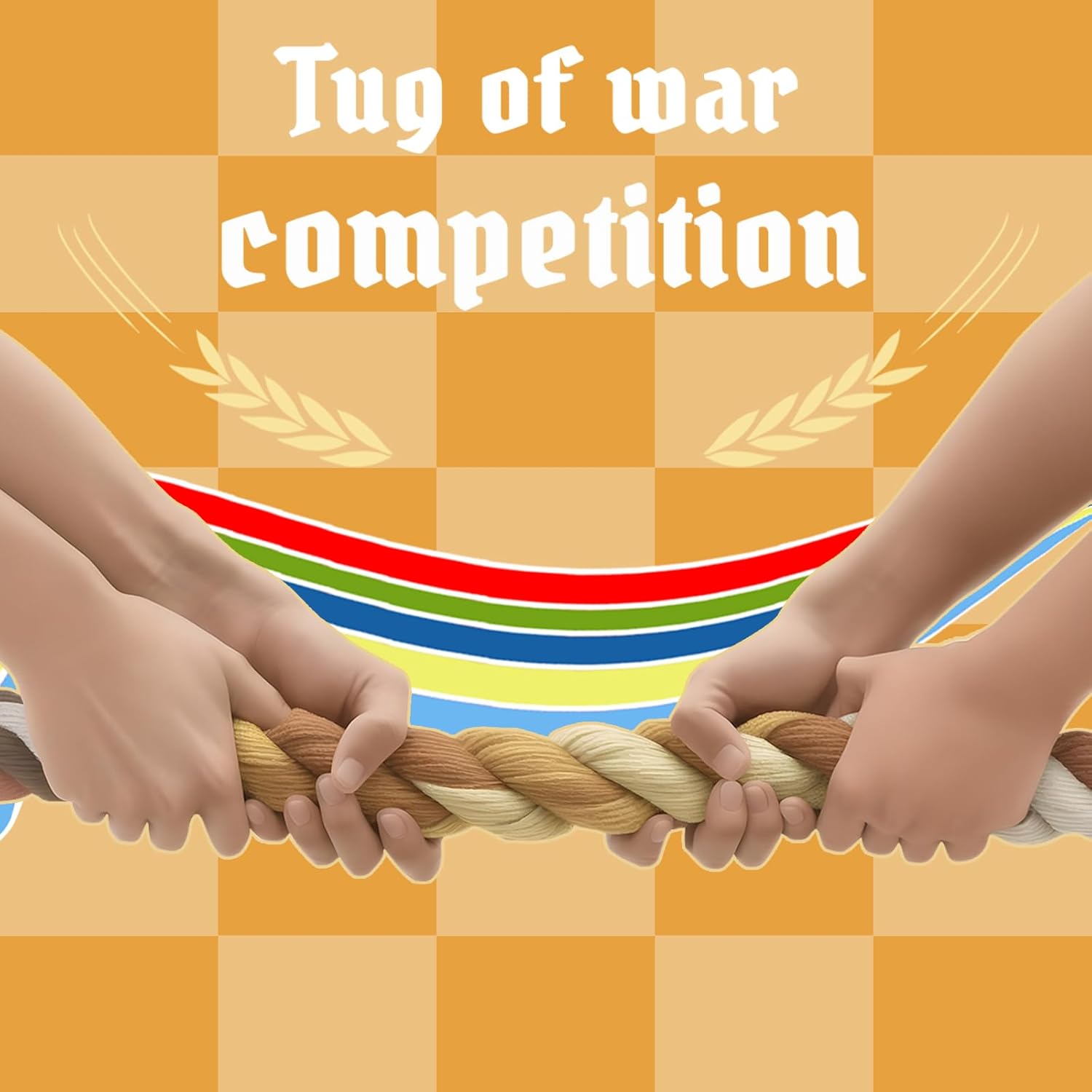40FT Tug of War Rope,Tug a War Rope,Tug of War Rope Adult with Cotton Rope,10 Medals,2 Flags,Whistle,Ribbon and Storage Bag,Orange ,Field Day Games,Outdoor Games,Family Reunion and Team Building Games