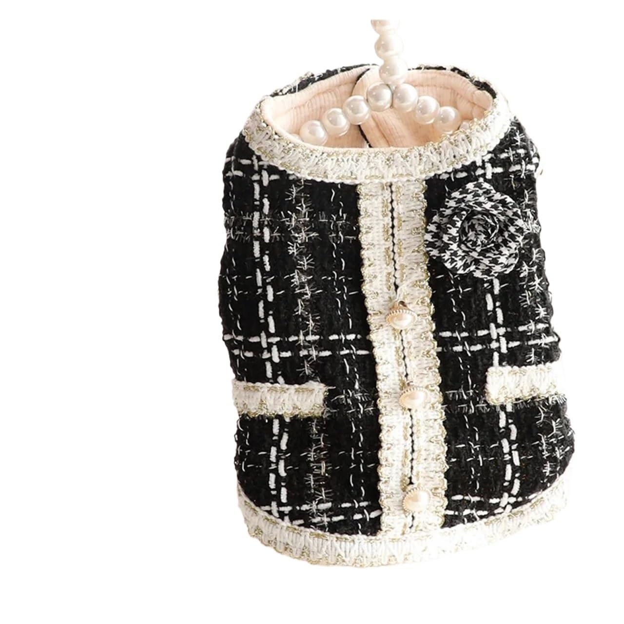Kamizelka dla psa Ubrania Odzież zimowa Kot Księżniczka Mała pachnąca, bawełniana kamizelka przyszyta wiatrem Ubranka dla małych szczeniąt (Color : Black, Size : XL)
