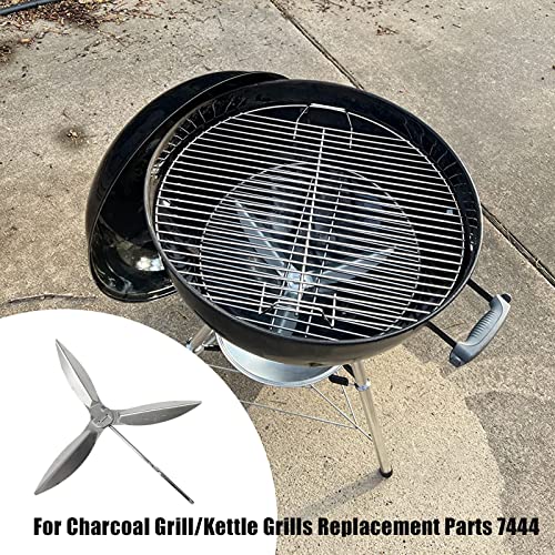 YWNYT 2 Set 18-1/2 Zoll One-Touch Reinigungssystem Kit for Weber Kugelgrill 47 cm Ersatzteile Kompatibel mit Weber 90992 3618 7443 307443 307408 90719 für Holzkohlegrill/Kugelgrill Ersatzteile 7444