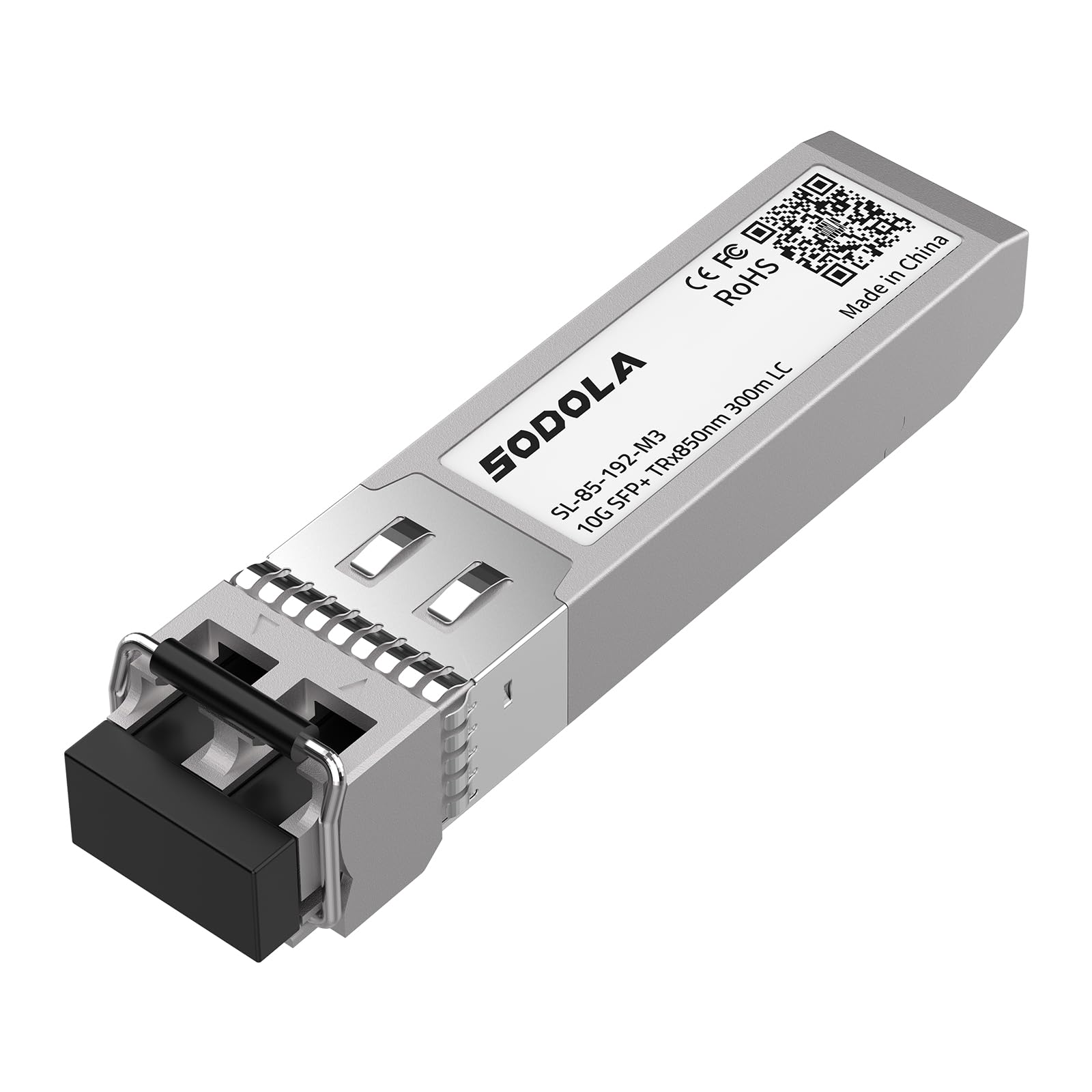 Sodola10GBase-SR SFP+ Transceiver, 850nm MMF, up to 300 Meters, Compatible with Cisco SFP-10G-SR, Meraki MA-SFP-10GB-SR, Ubiquiti UniFi UF-MM-10G, Fortinet, Mikrotik, Netgear, TP-Link and More