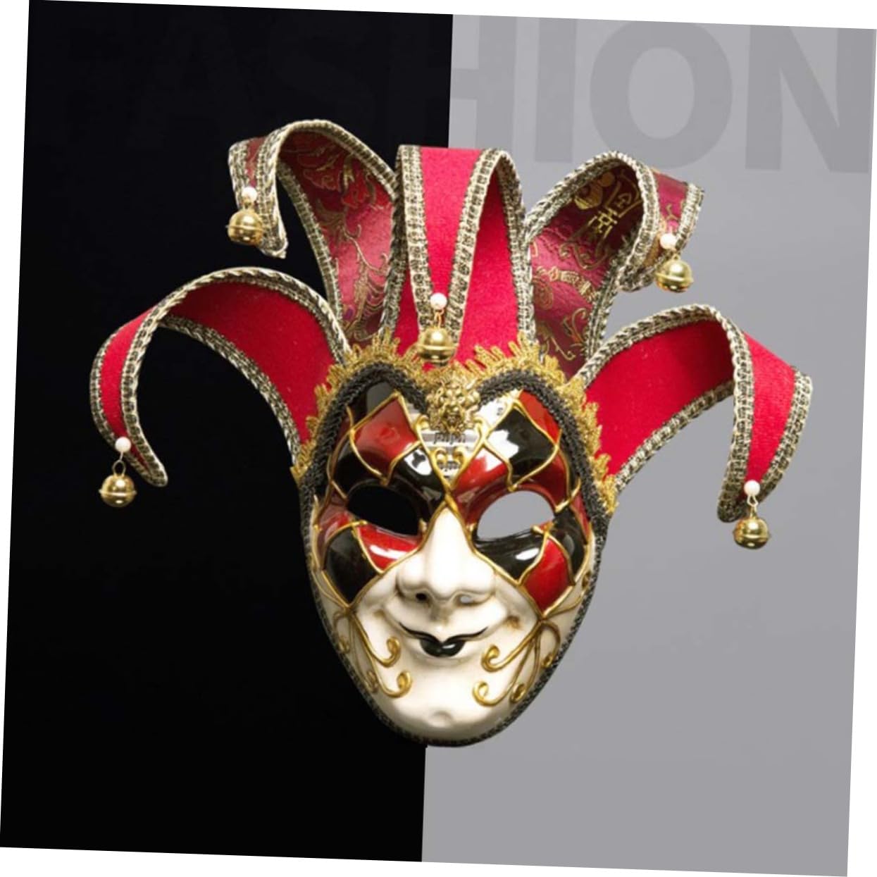 ABOOFAN Máscara Veneciana Roja de Cara Completa para Disfraz de Carnaval Fiesta de Máscaras para Eventos Temáticos de Halloween o Fiestas de Disfraces