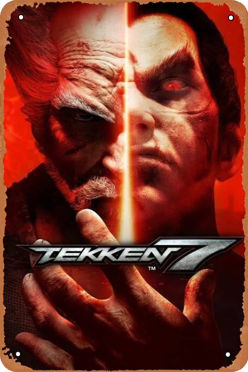 【非売品】鉄拳7 TEKKEN7 告知 ポスター ⭕激レア⭕ Lujiralun Tekken 7 Game Poster Tin Metal Sign Game Room Man Cave