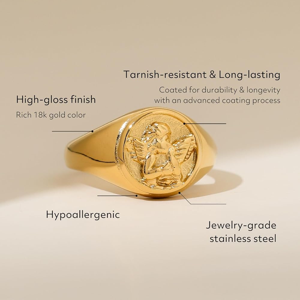 アクセサリー High-End Anchor Chain Classic Pinky Ring OX JEWELRy High-End Anchor Chain Classic Pinky