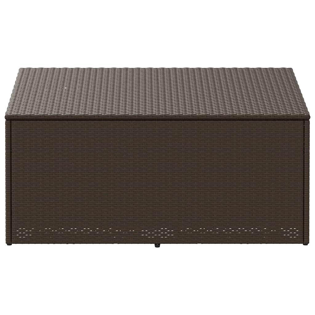 Cassapanca da giardino, marrone, 110 x 50 x 58 cm, in polyrattan con sacchetto interno impermeabile, resistente ai raggi UV, resistente alle intemperie, contenitore per cuscini, imbottiture