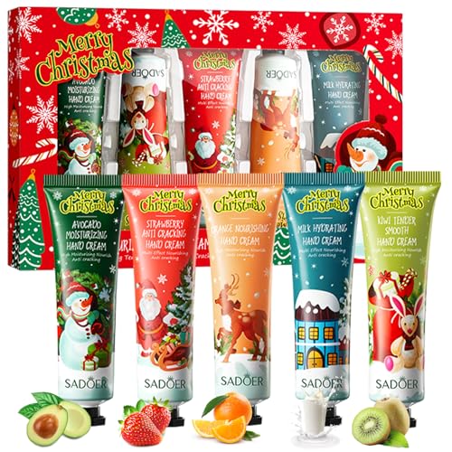 Mini juego de crema de manos, cremas de manos, extracto de fruta, crema hidratante de manos, crema hidratante para mujeres, madre, novia, esposa, con, crema de manos, set de regalo de Navidad para