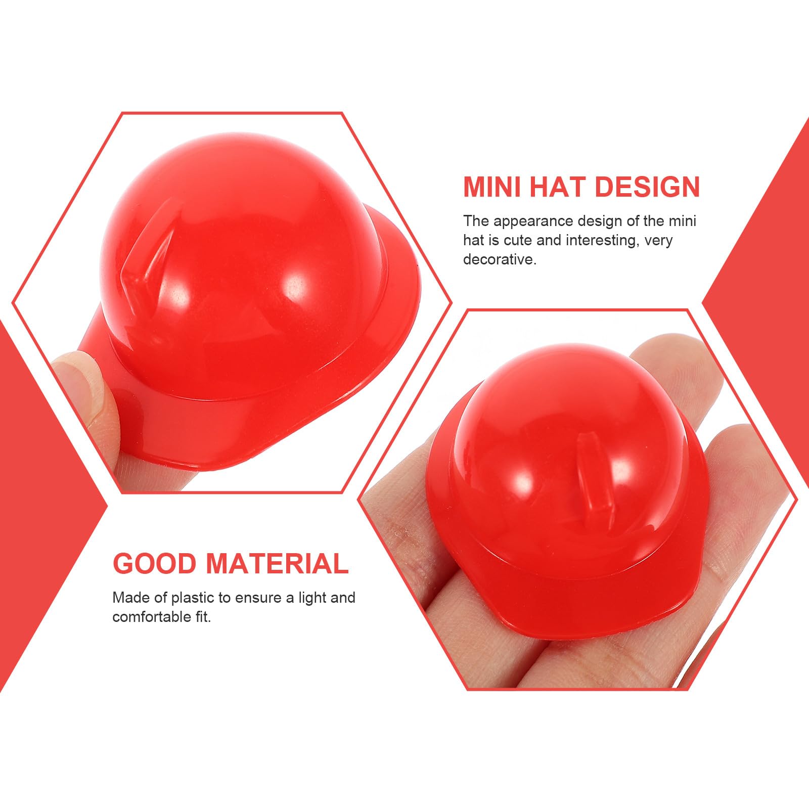 BESPORTBLE 20piezas Mini Casco Construcción Decorativo Plástico para Muñecas y Mascotas Casco Seguridad Sombrero Fiesta Accesorios