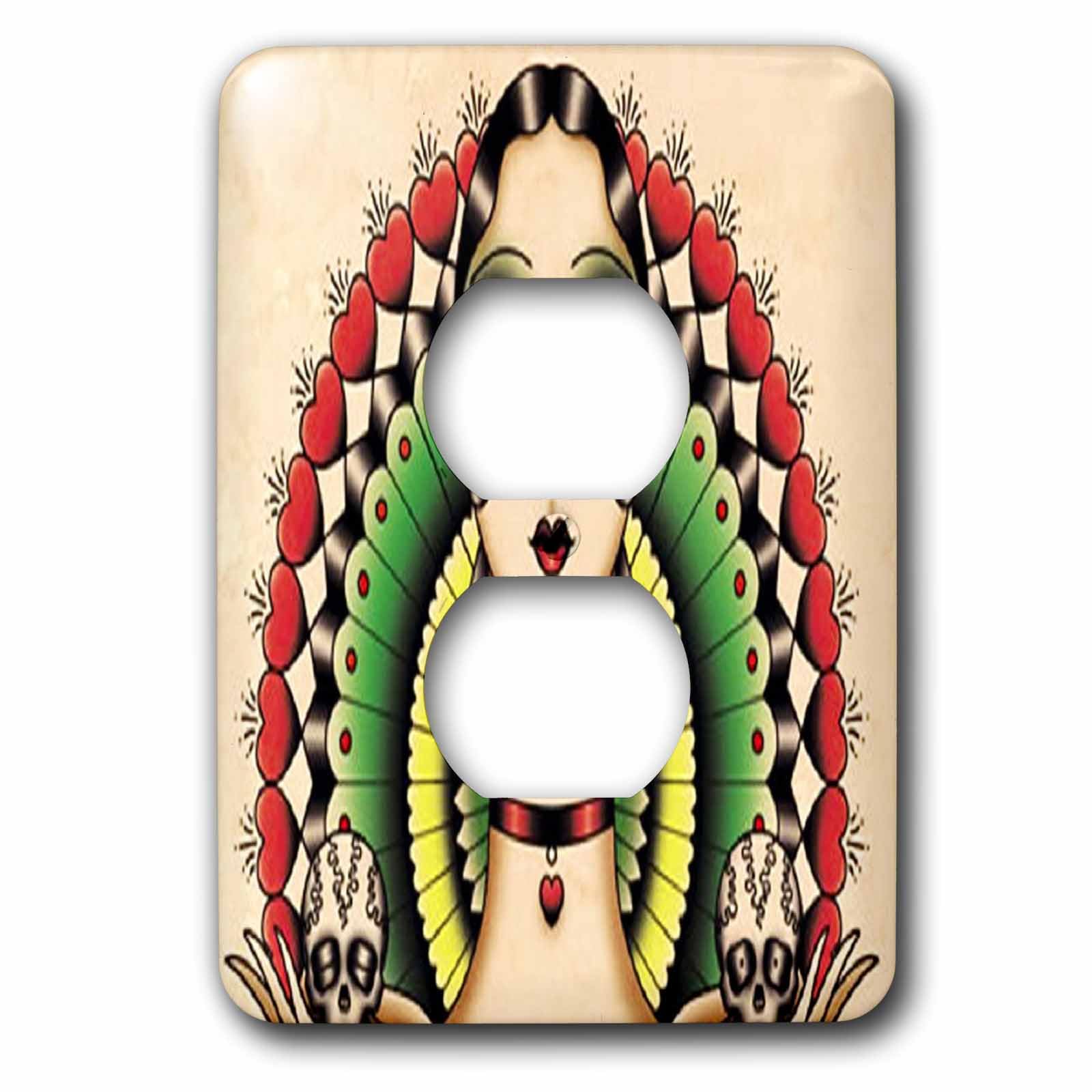 Cache de prise femme mexicaine crânes 3dRose lsp_62386_6 pour une décoration unique